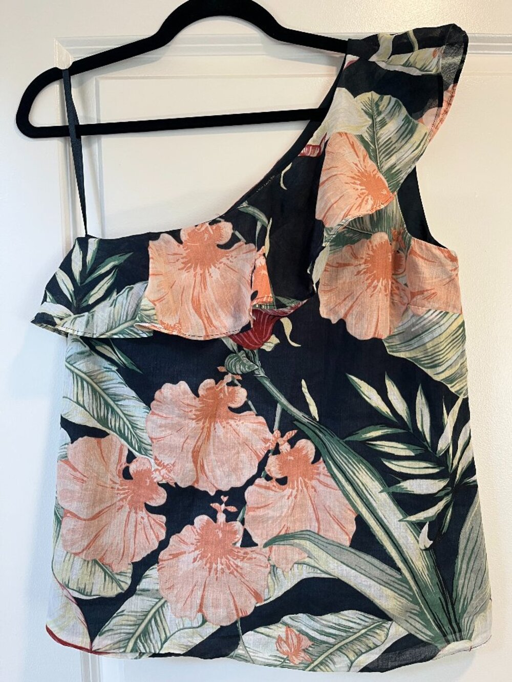 Ann Taylor Floral One-Shoulder Top - Women's S